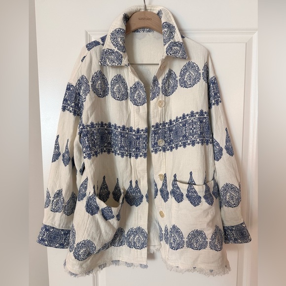 Vintage Patterned Spring Jacket - Picture 4 of 6